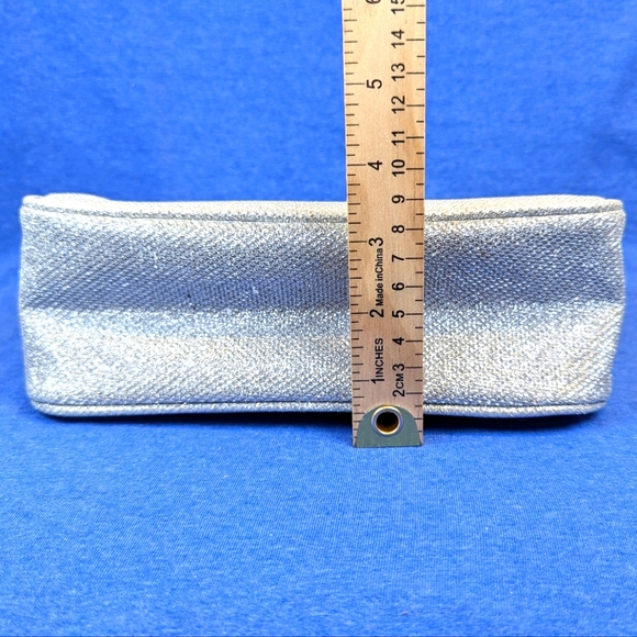 Silver Sparkle Cosmetics Bag or Evening Clutch - Picture 4 of 5